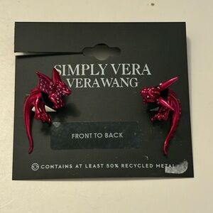 Simply Vera Vera Wang Pink Dragon Earrings